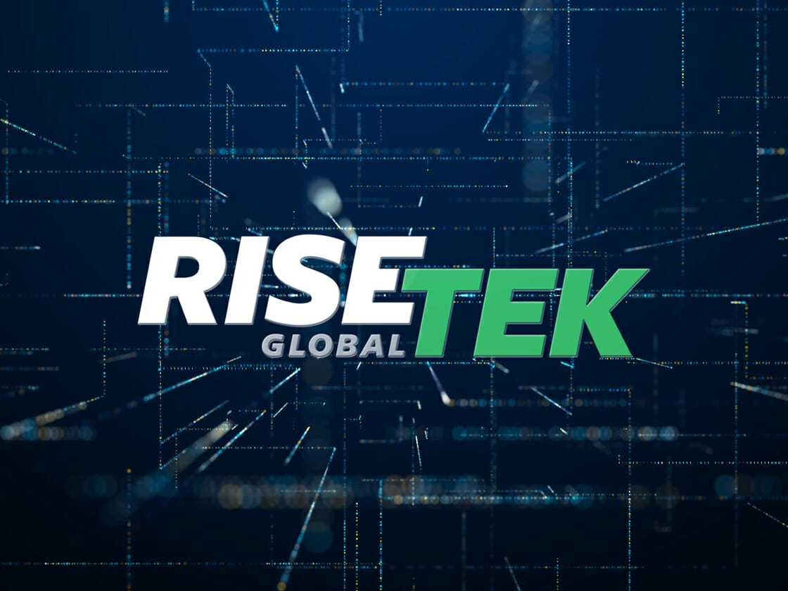 Graphic with the text "Risetek Global" against a high-tech digital circuit board backdrop.