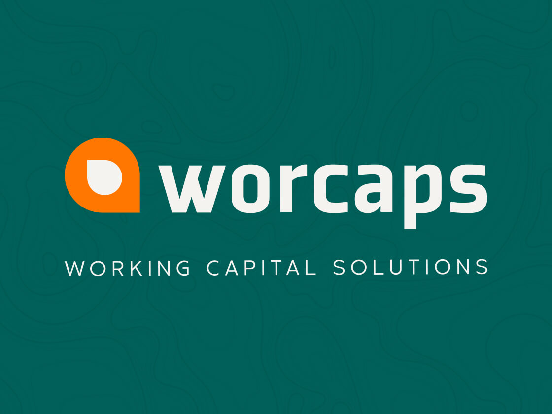 Logo of "worcaps" with the tagline "working capital solutions" on a teal background.