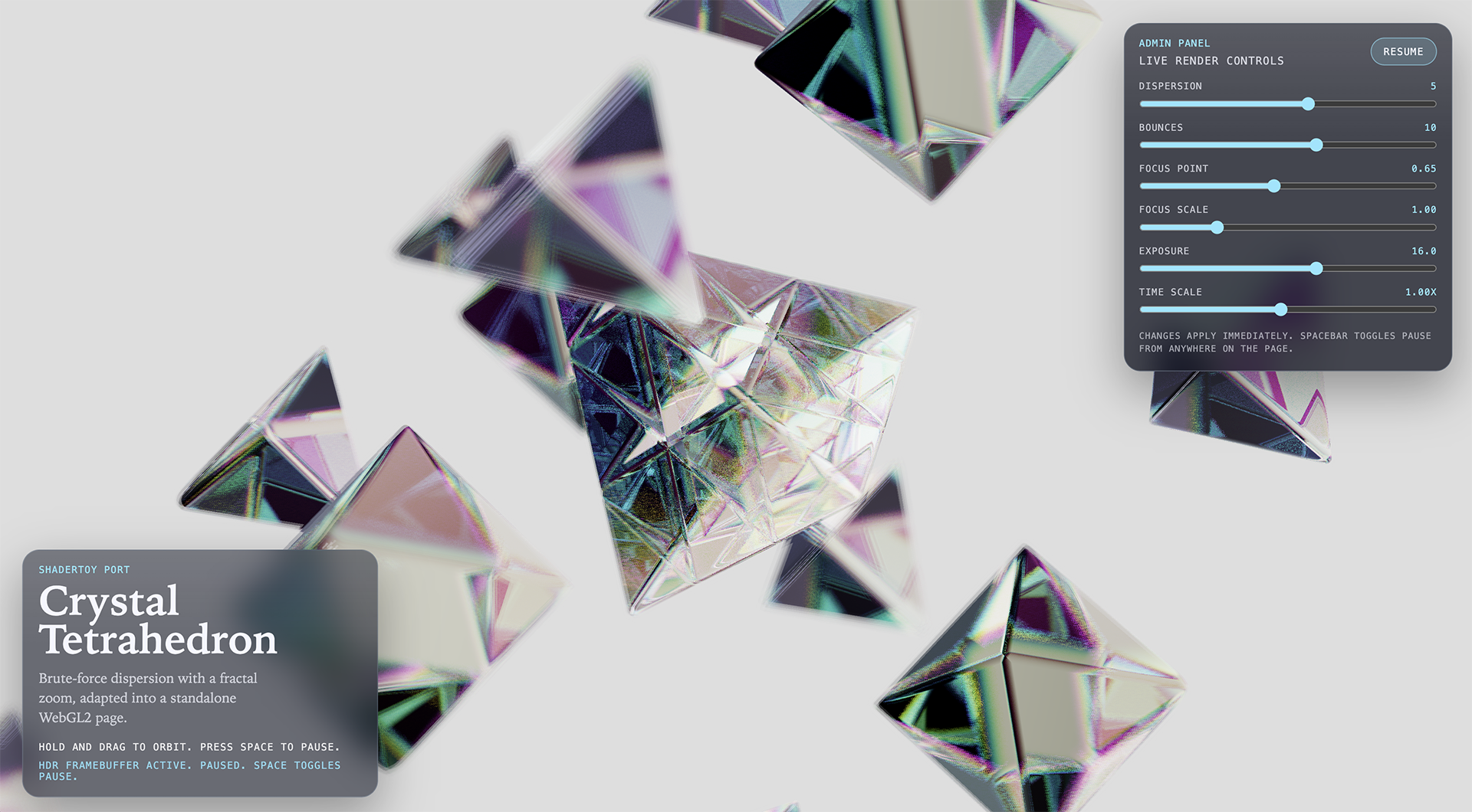 Crystal Tetrahedron prototype image