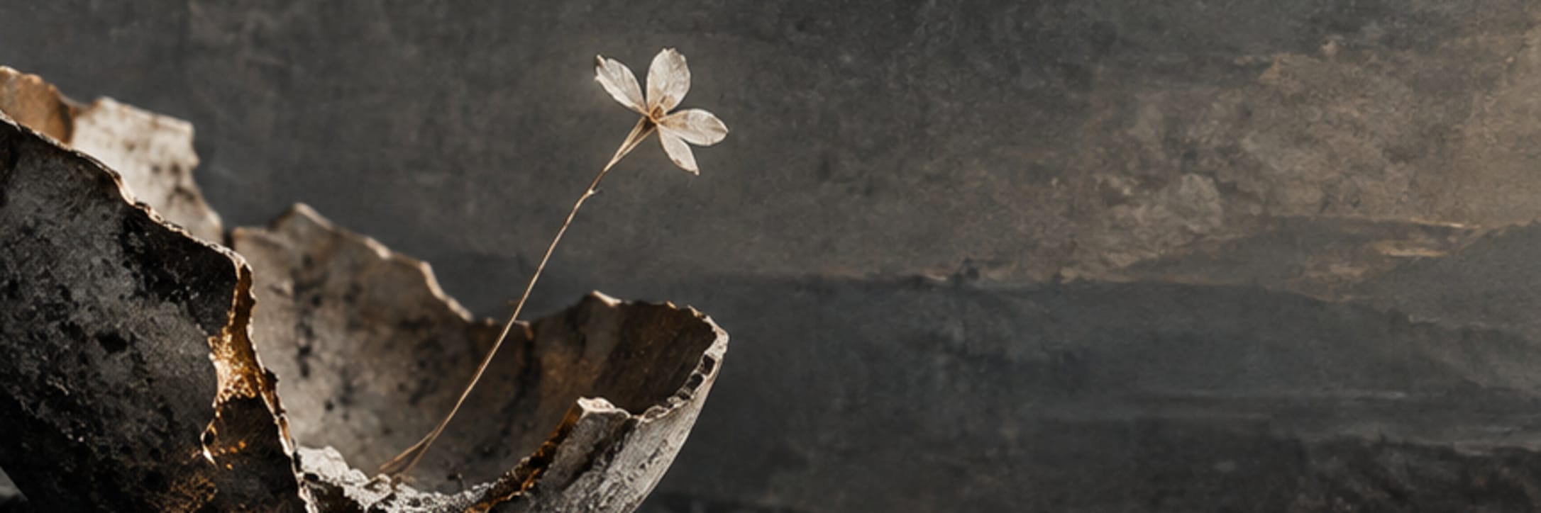 Text-free conceptual editorial artwork for a name in the ash.