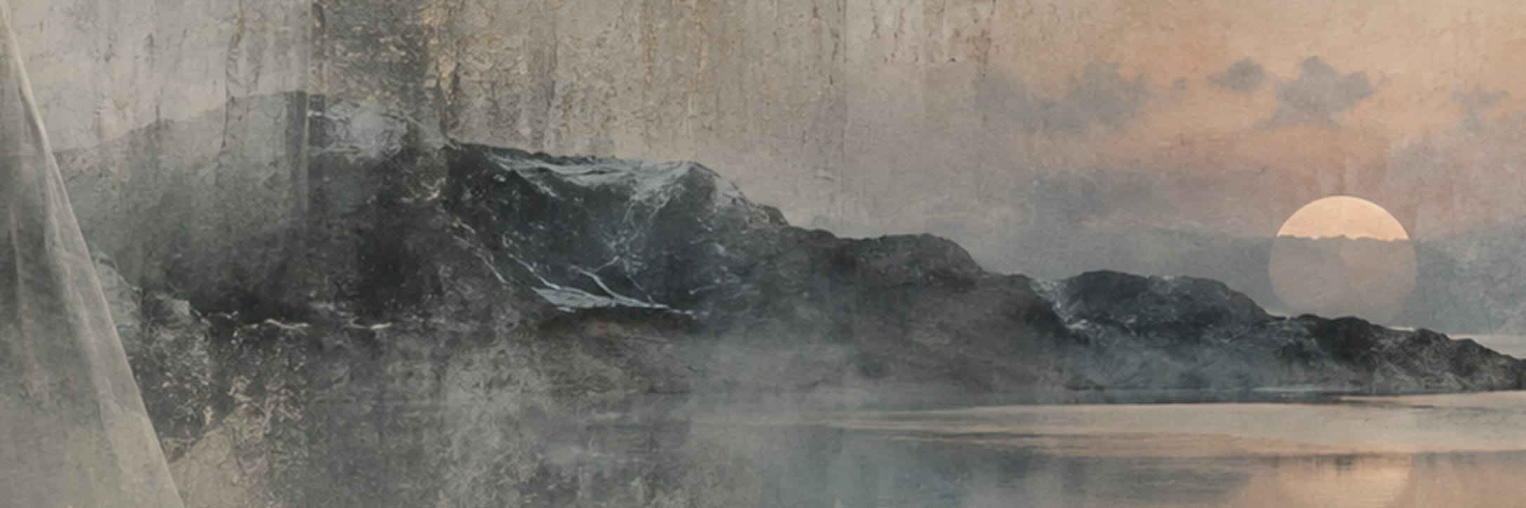Text-free conceptual editorial artwork for before the world settles.