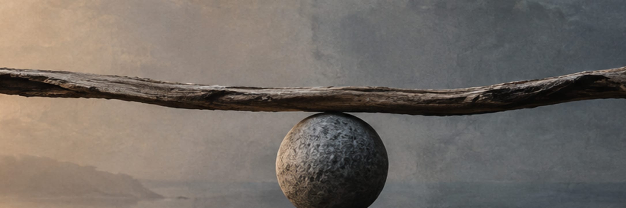 Text-free conceptual editorial artwork for Borrowed Balance.