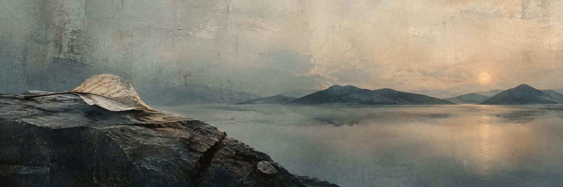 Text-free conceptual editorial artwork for One Quiet Thing Moves.