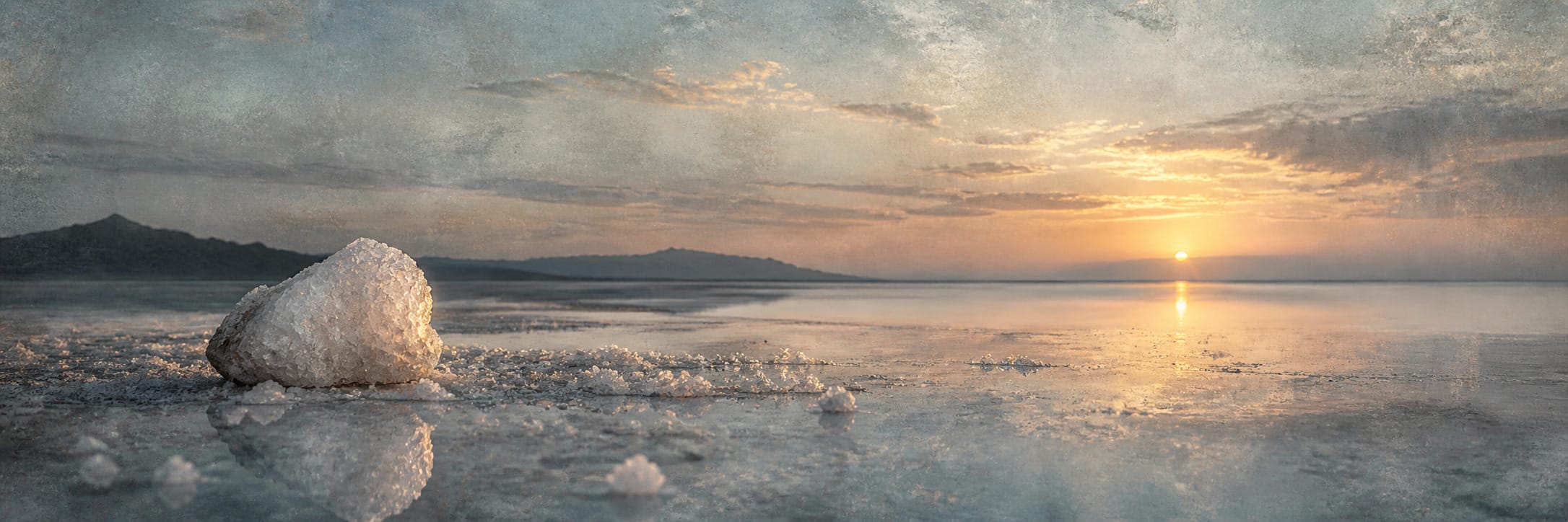 Text-free conceptual editorial artwork for Salt Learns to Hold Light.