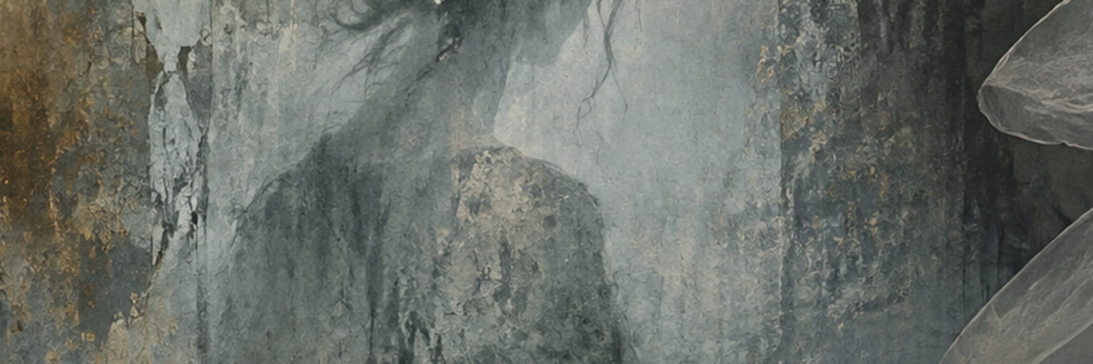 Text-free conceptual editorial artwork for the ghost i made.