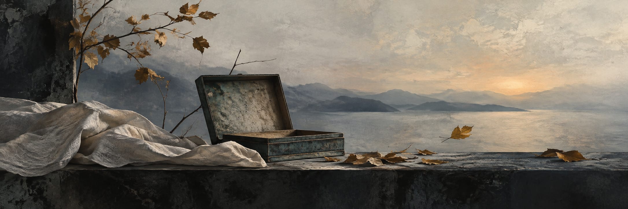 Text-free conceptual editorial artwork for The Manual Goes Missing.