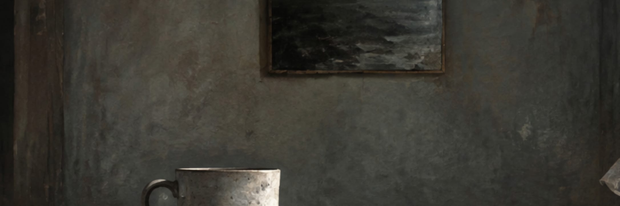 Text-free conceptual editorial artwork for The Room Is Almost Ordinary.