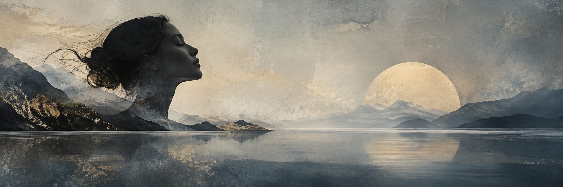 Text-free conceptual editorial artwork for The Scale of One Breath.