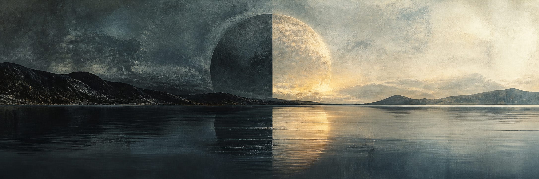 Text-free conceptual editorial artwork for The World Has a Second Edge.