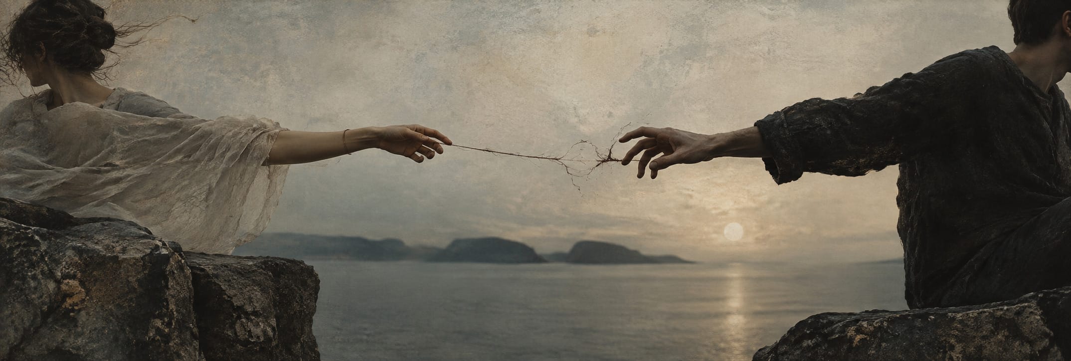 Text-free conceptual editorial artwork for What Closeness Costs.